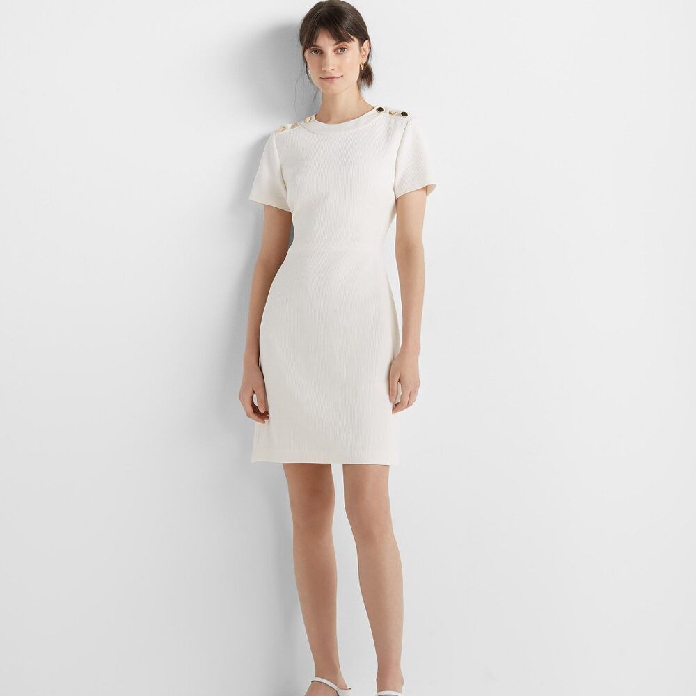 Club Monaco Button Shoulder Sheath Dress Size 2